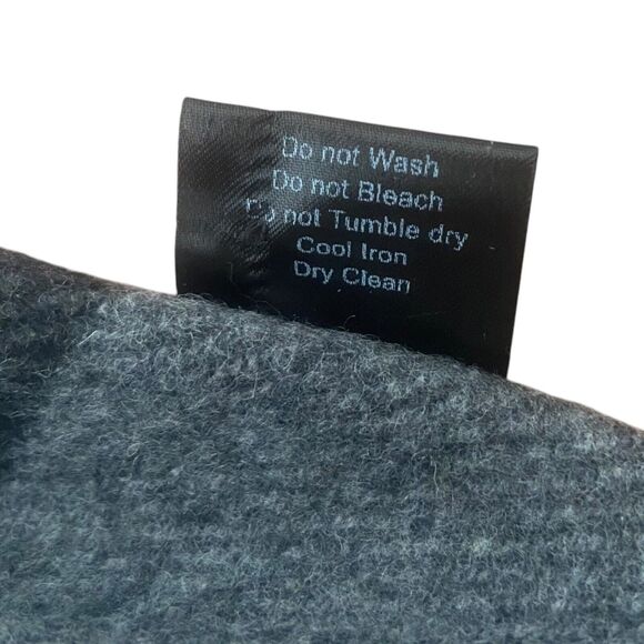 Italian Woolen Treasures Wool Scarf Shawl Pure Lambswool Brown Grey Check Unisex - Picture 8 of 8